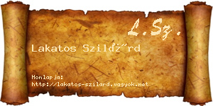 Lakatos Szilárd névjegykártya