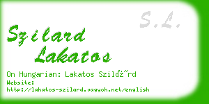 szilard lakatos business card